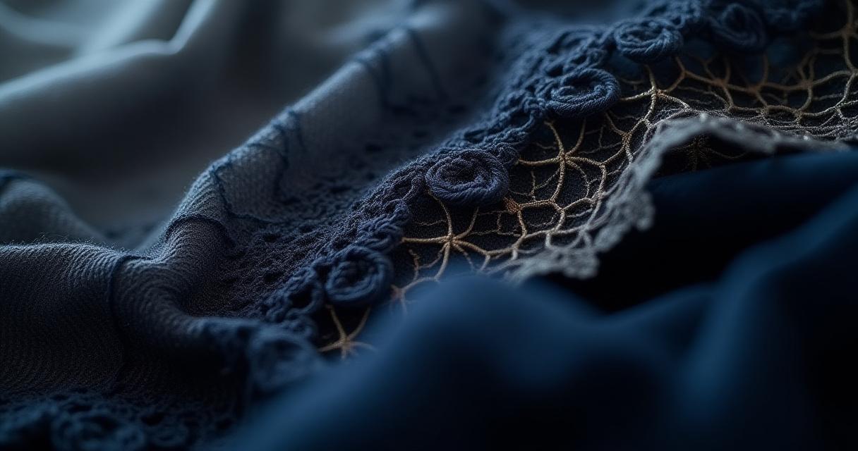 Close-up of intricate woven textile patterns illustrating unique British design